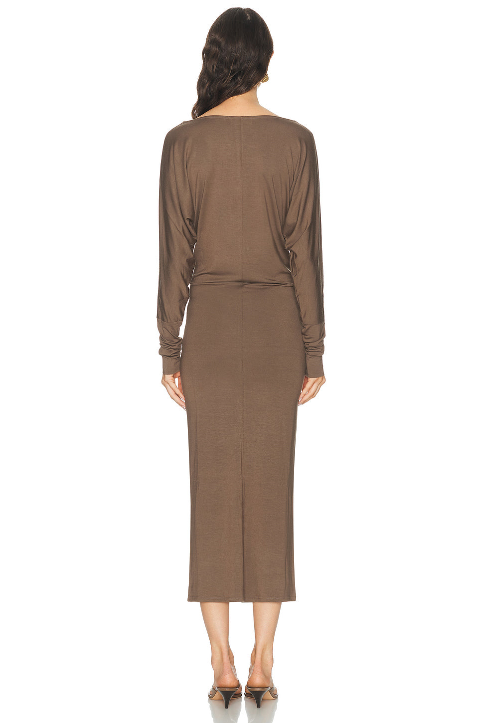 Long Sleeve Soft Jersey Midi Dress