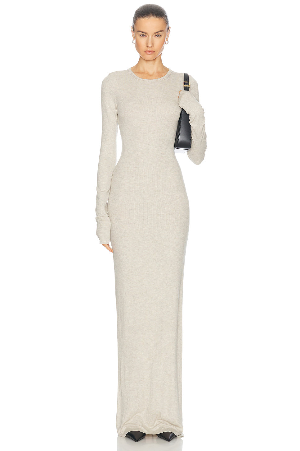 Long Sleeve Crewneck Maxi Dress