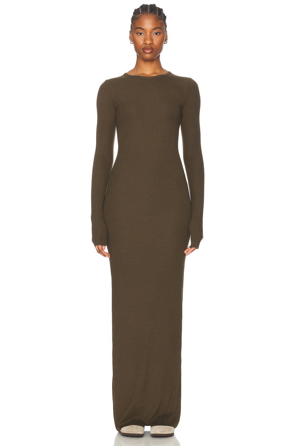 Long Sleeve Crewneck Maxi Dress