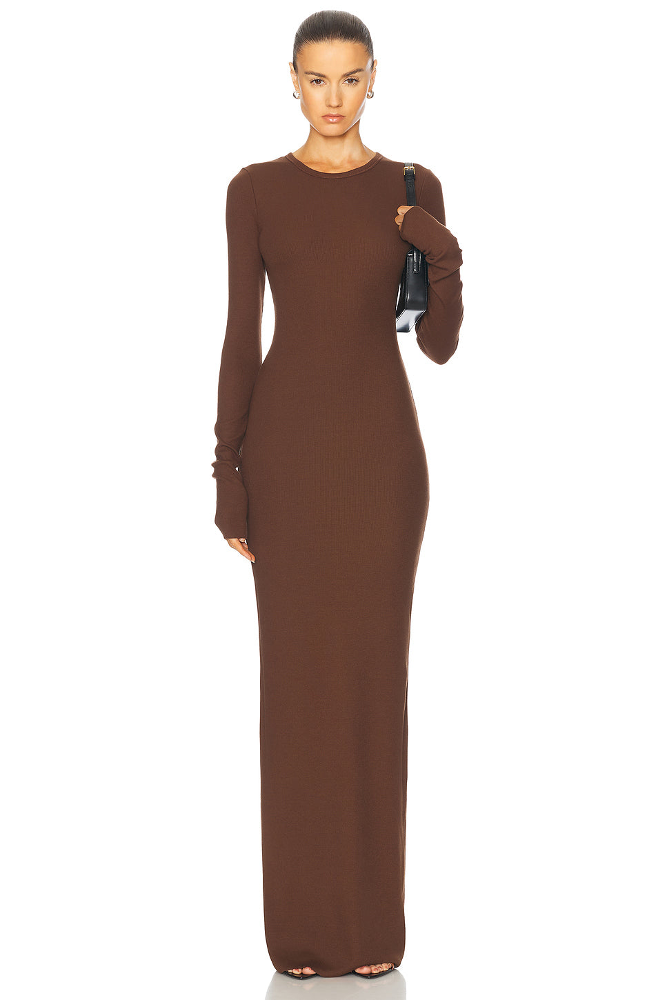 Long Sleeve Crewneck Maxi Dress