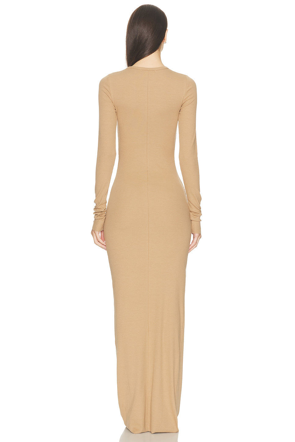 Long Sleeve Crewneck Butter Rib Maxi Dress