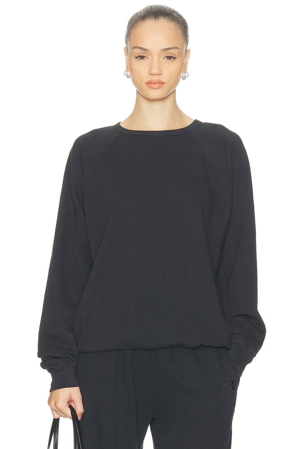 Oversized Lightweight French Terry Raglan Sweatshirt