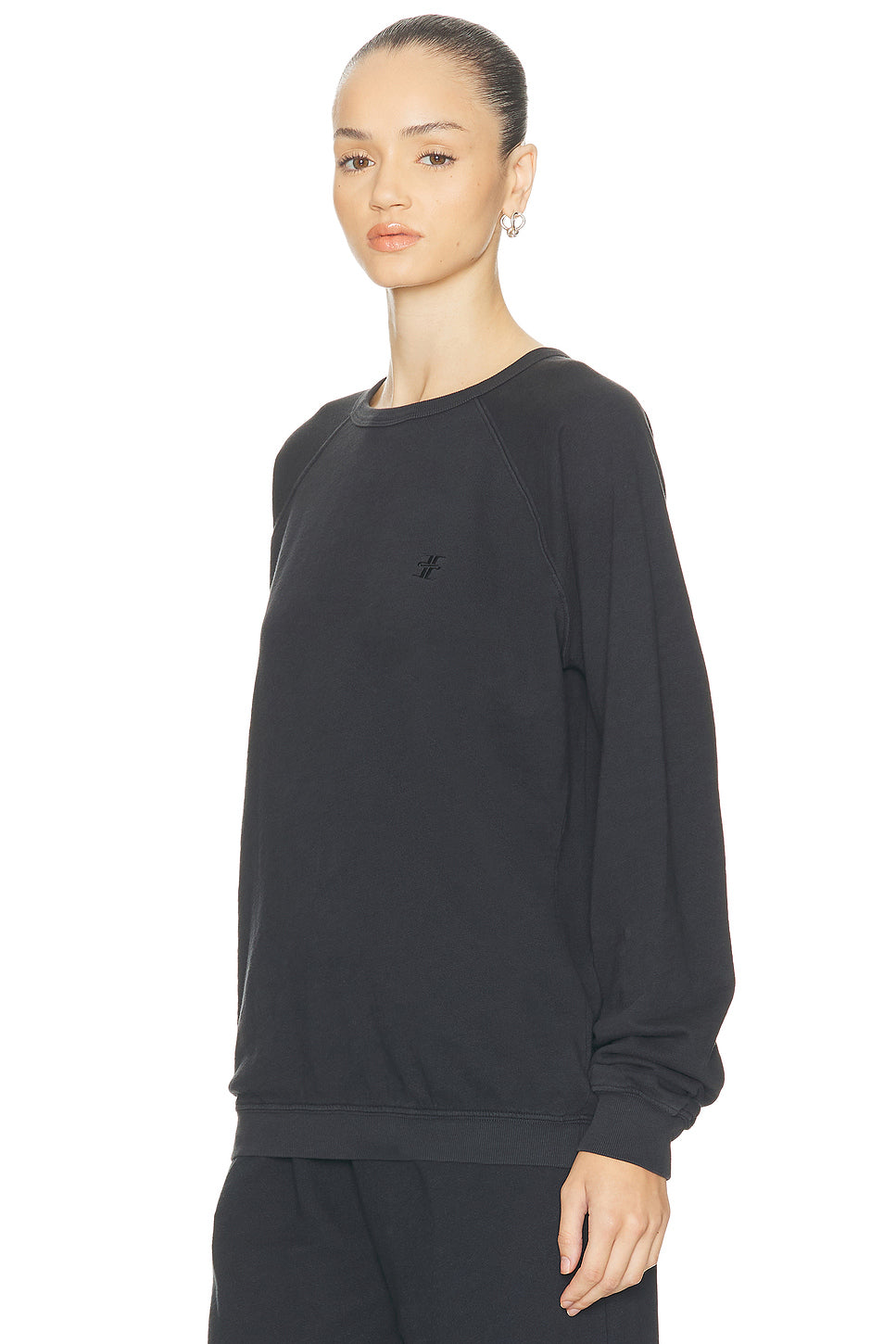 Oversized Lightweight French Terry Raglan Sweatshirt