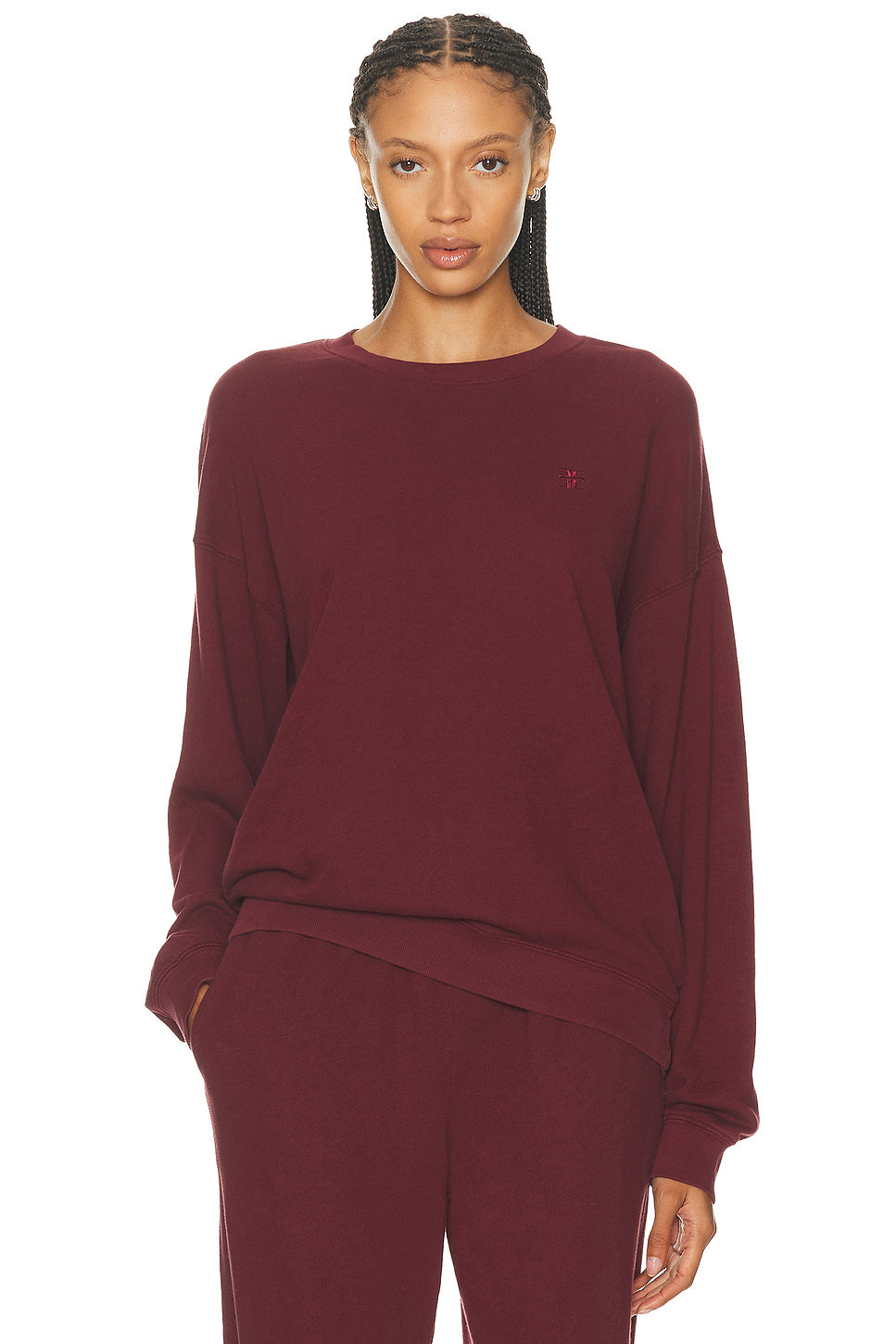 Oversized Lightweight French Terry Crewneck Sweatshirt