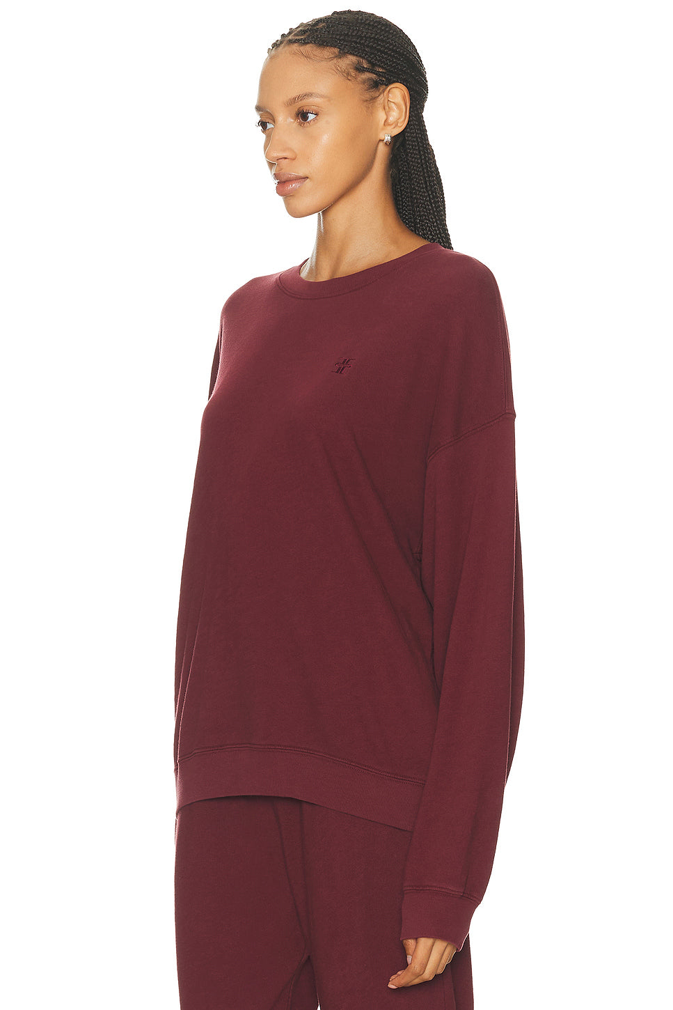 Oversized Lightweight French Terry Crewneck Sweatshirt