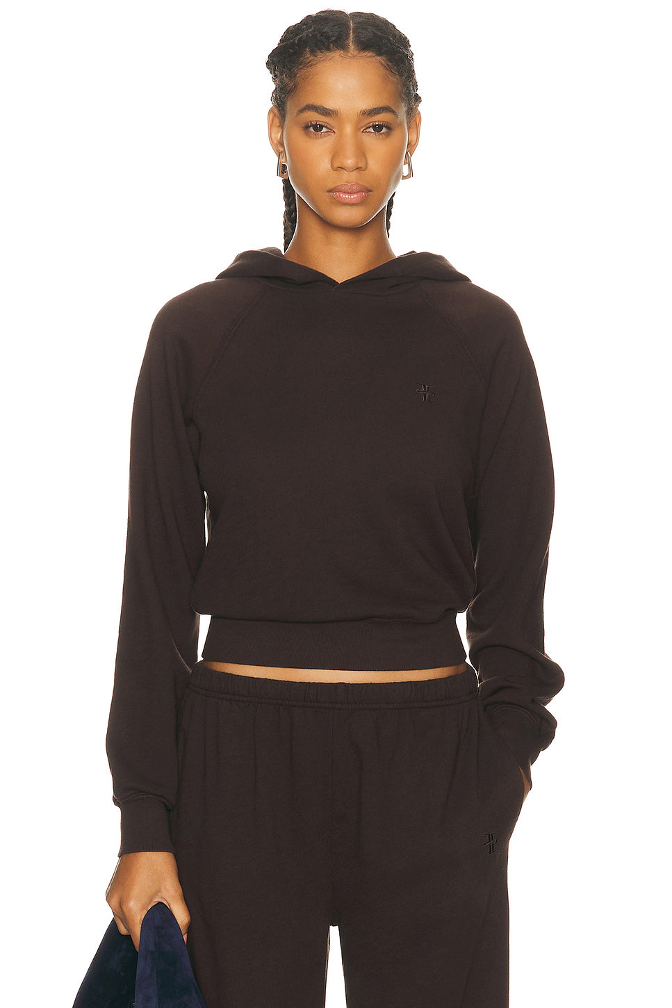 Shrunken Lightweight French Terry Hoodie Sweatshirt