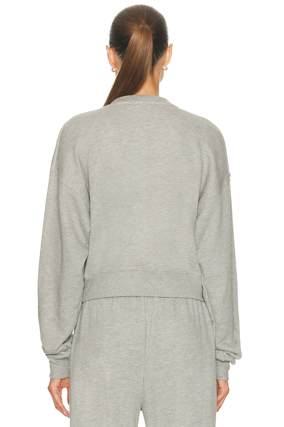 Cropped V-Neck Sweatshirt