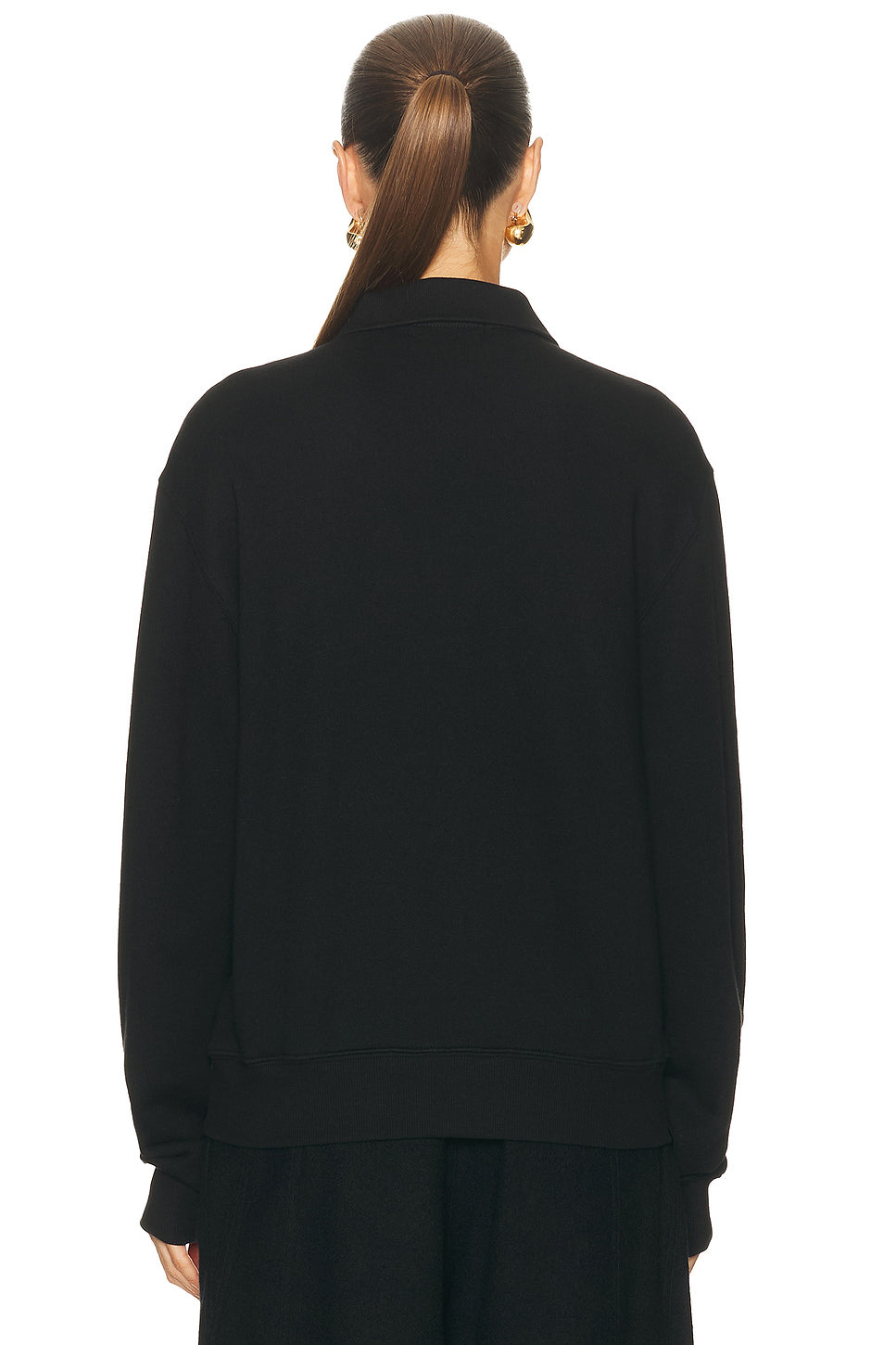 Zip-up Polo Sweatshirt