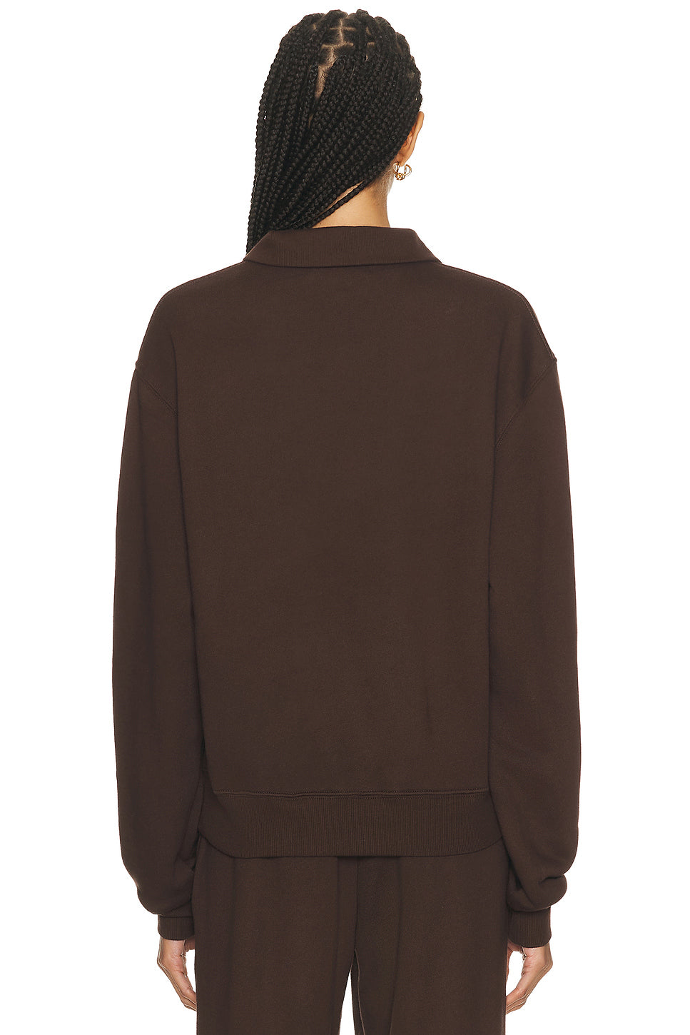 Zip-up Polo Sweatshirt