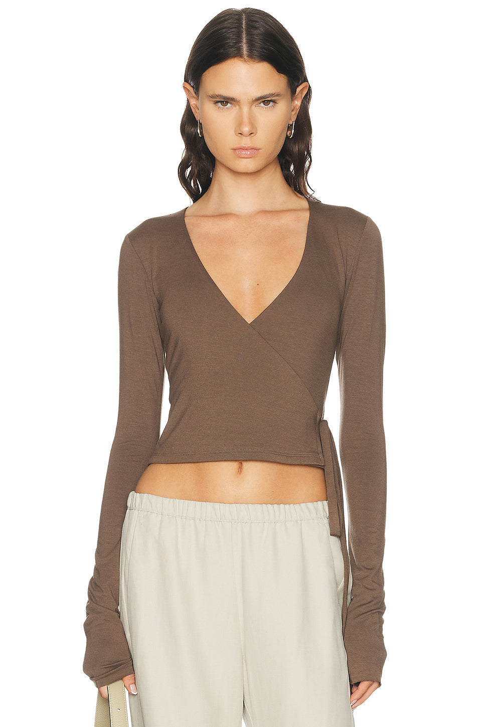 Soft Jersey Wrap Top