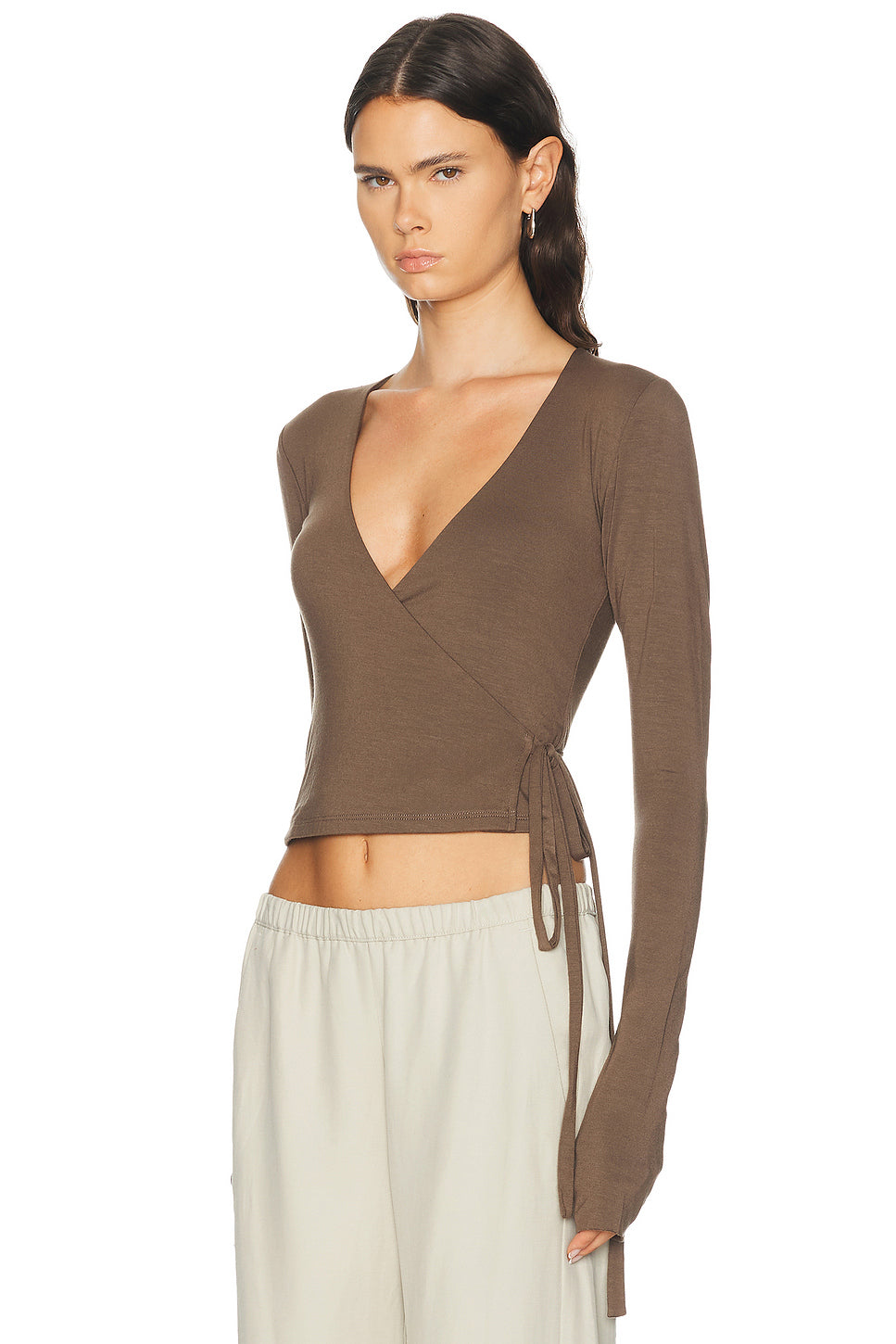Soft Jersey Wrap Top