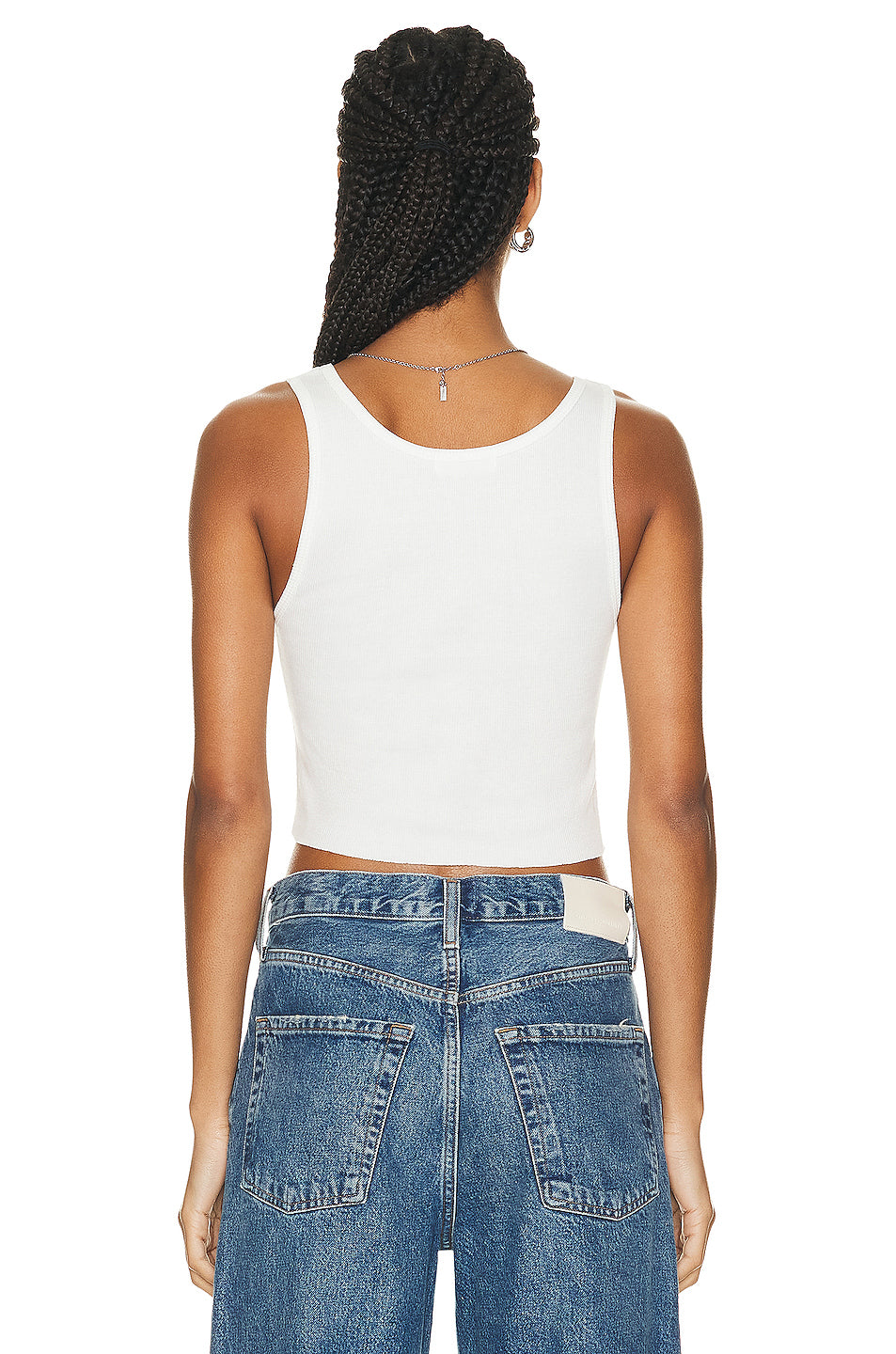 Cropped Scoop Neck Tank Top