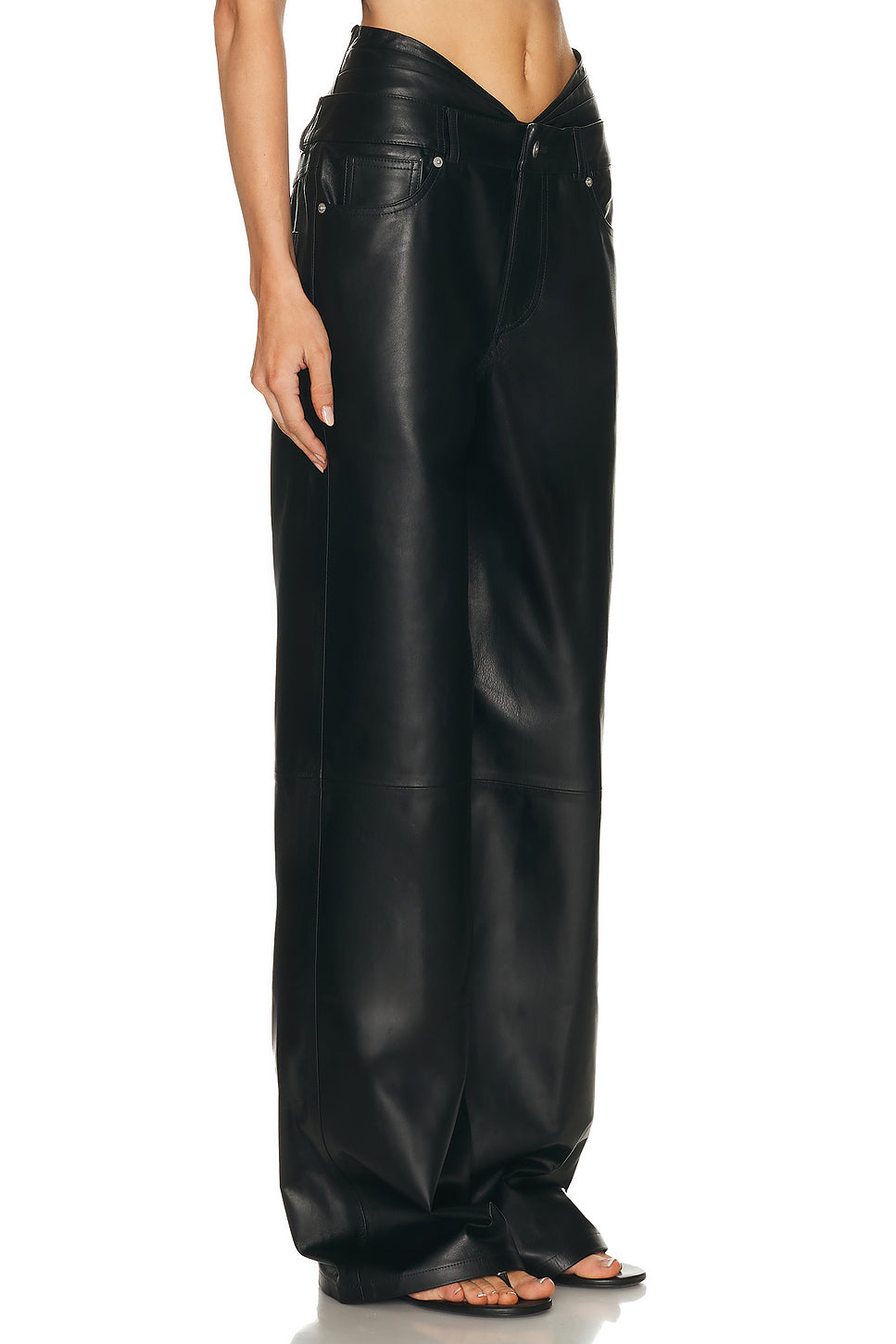 Baggy Pleated Extended Waistband Pant