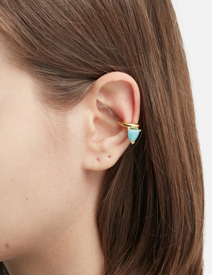 Half Cut Amazonite Ear Cuff