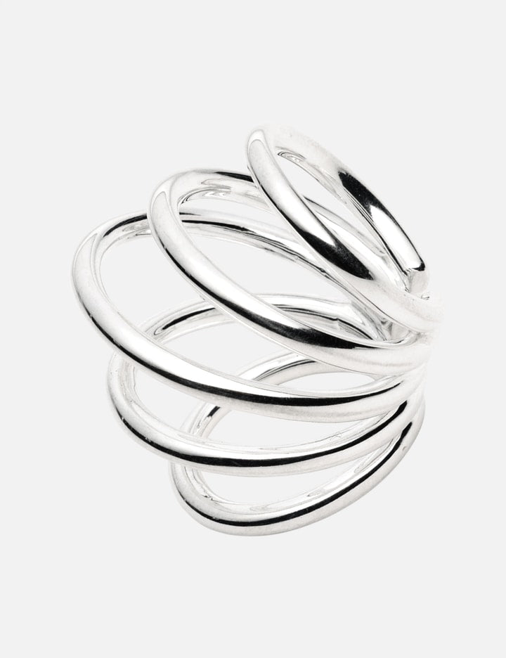 Five Hoop Ear Cuff Silver