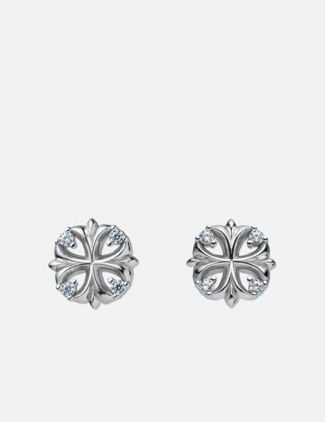 Maltese cross stud earrings