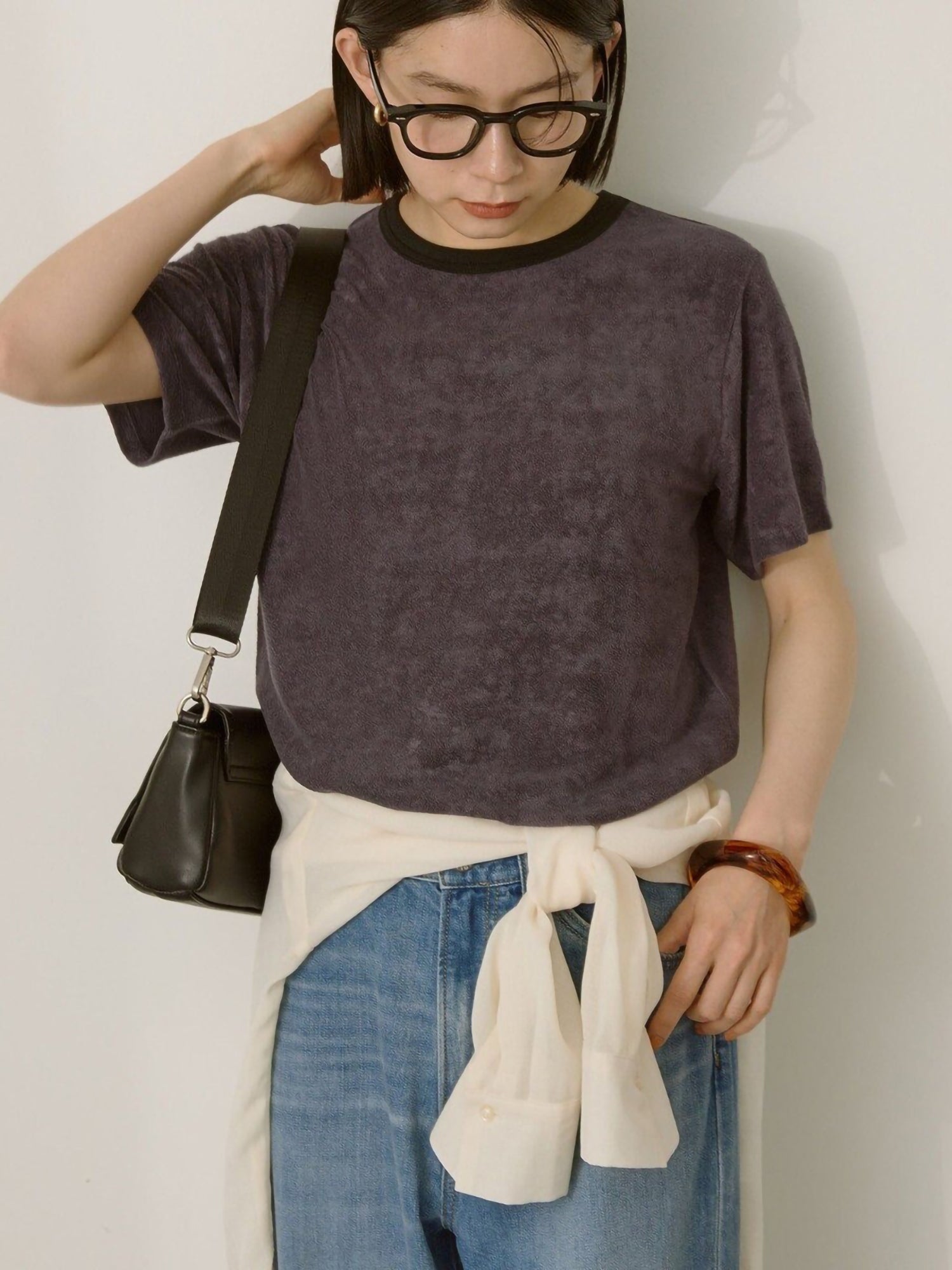 Eryna Pile Ringer T-Shirt