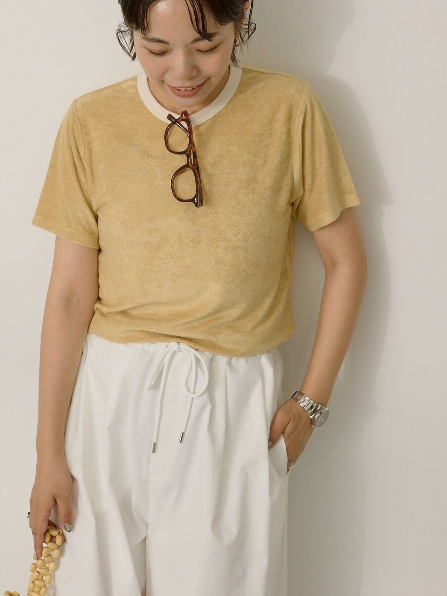 Eryna Pile Ringer T-Shirt
