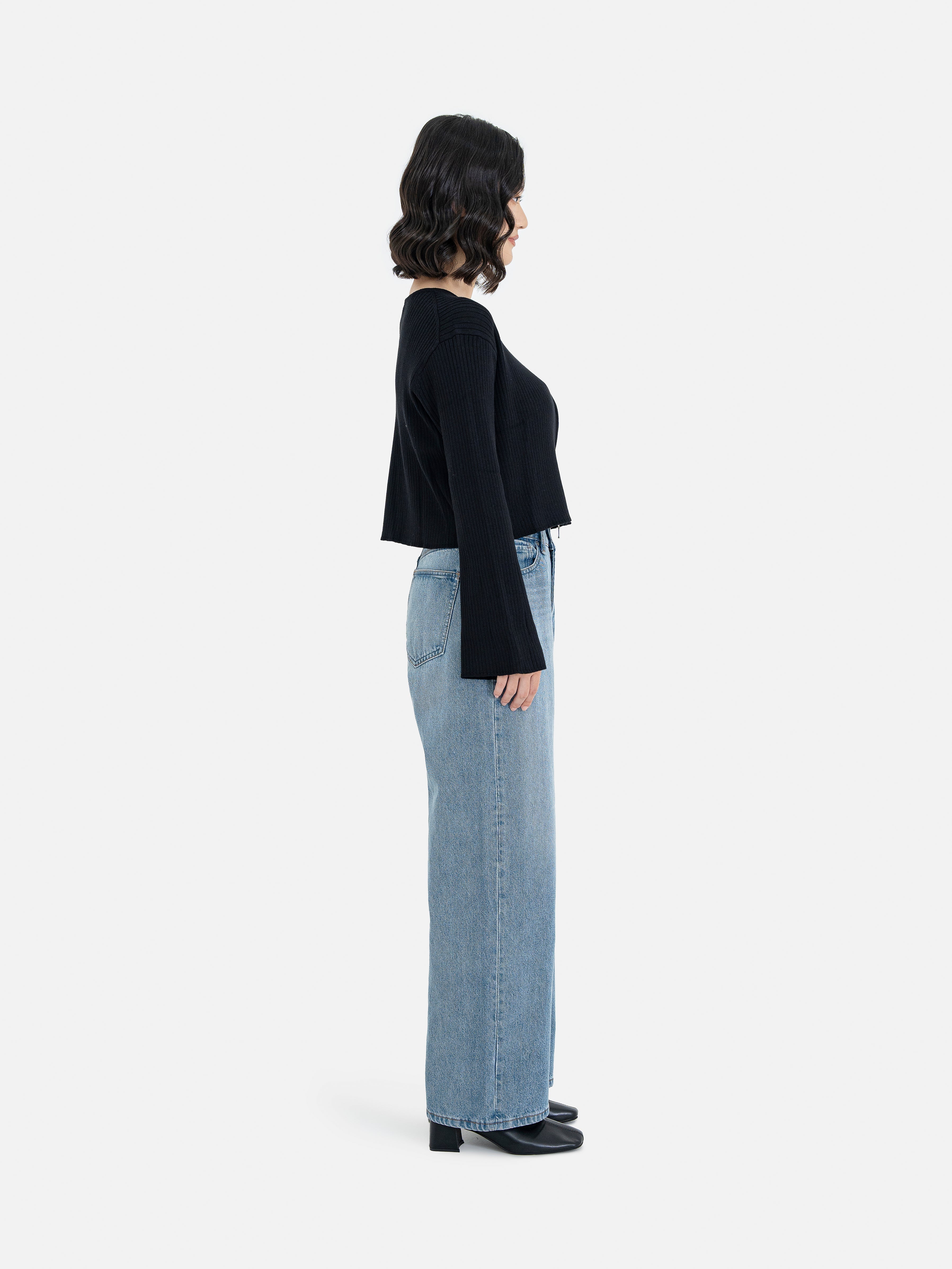 Etsuko Wide Denim Pants