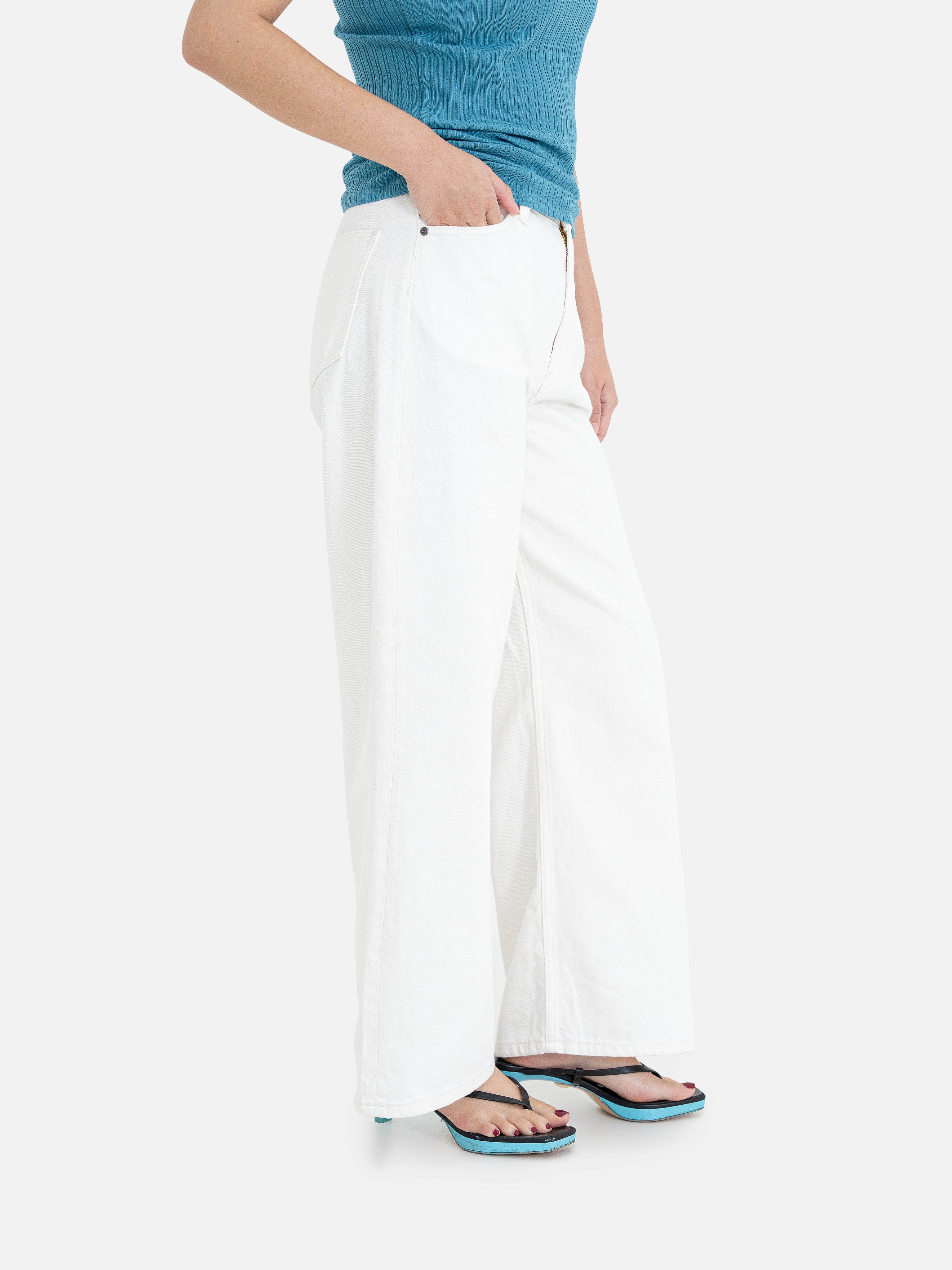 Etsuko Wide Denim Pants