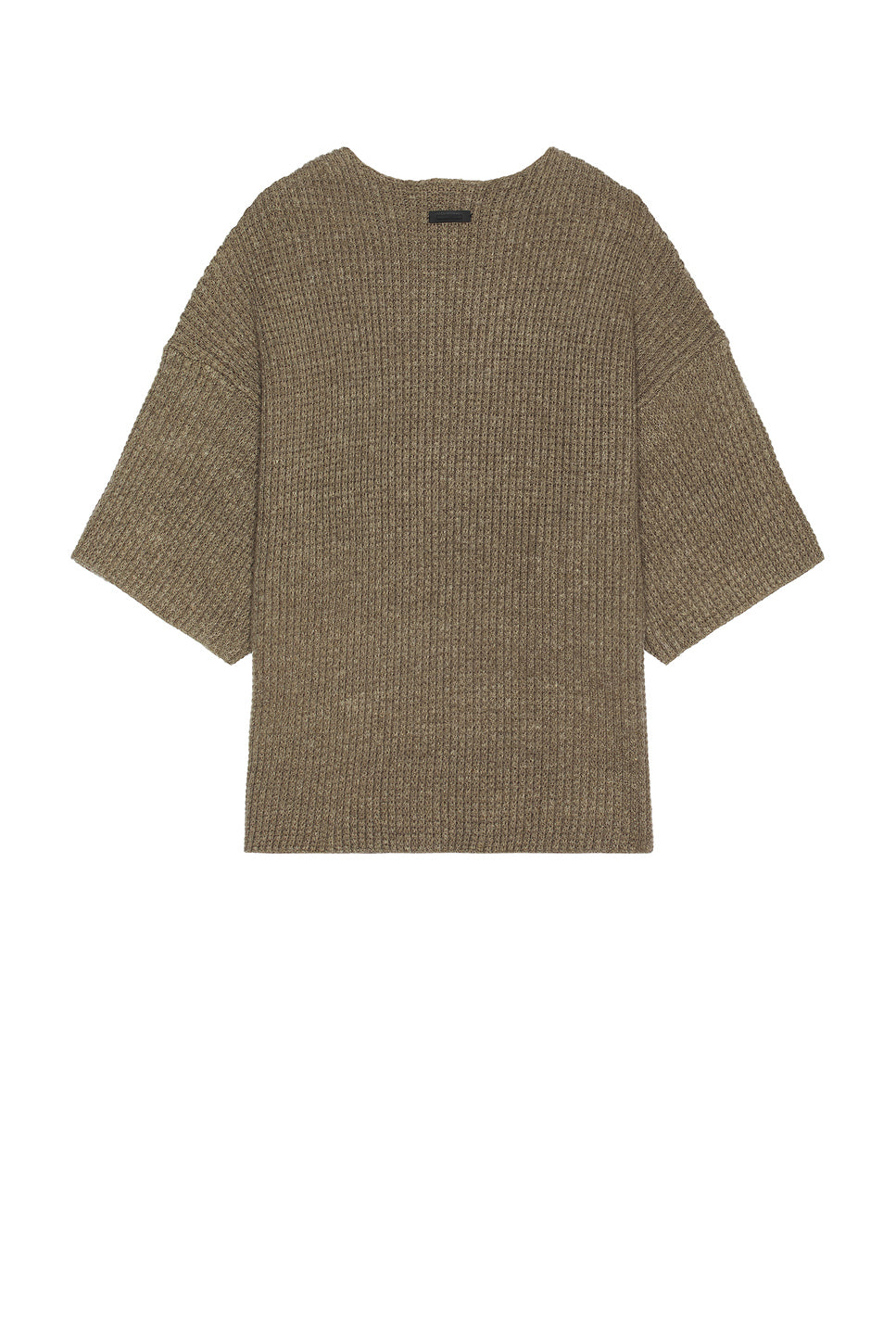 Heavy Waffle Short Sleeve Crewneck Sweater