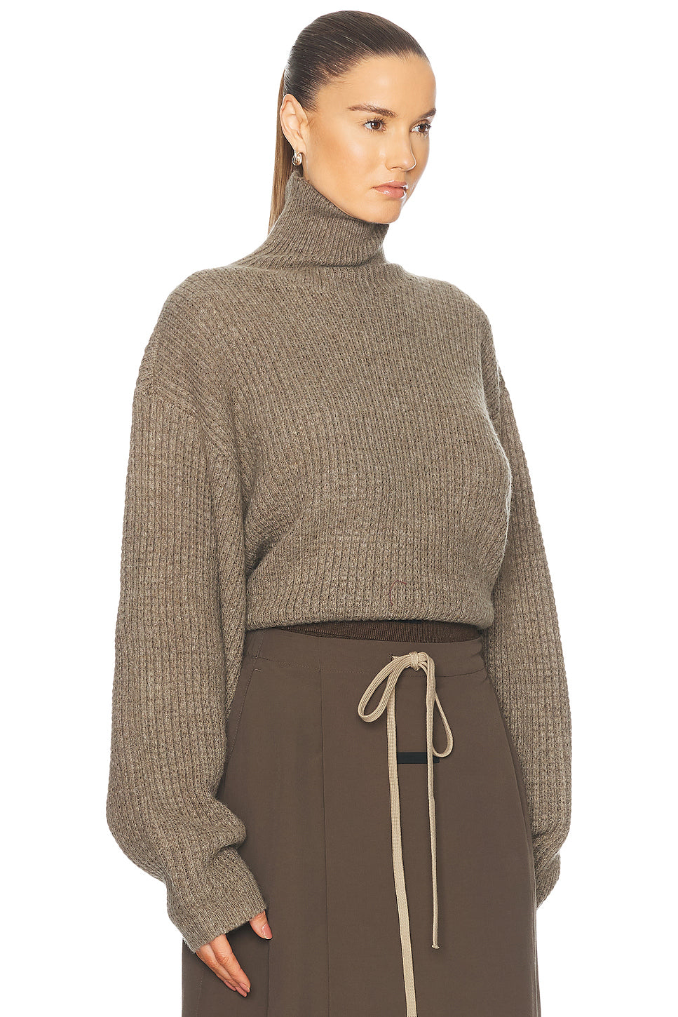 Cropped Turtleneck Sweater