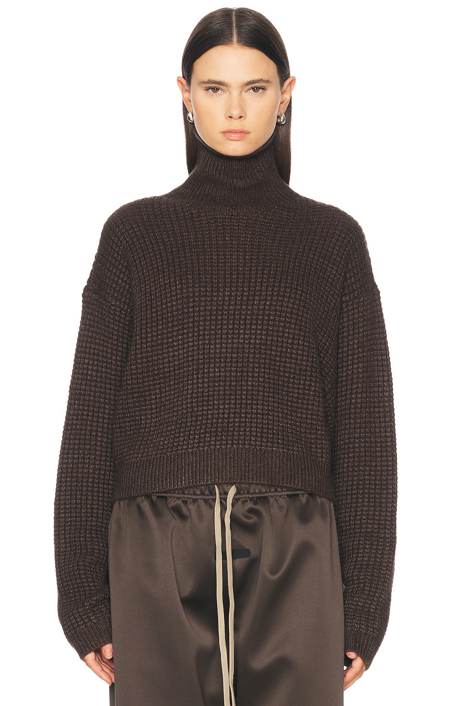 Cropped Turtleneck Sweater