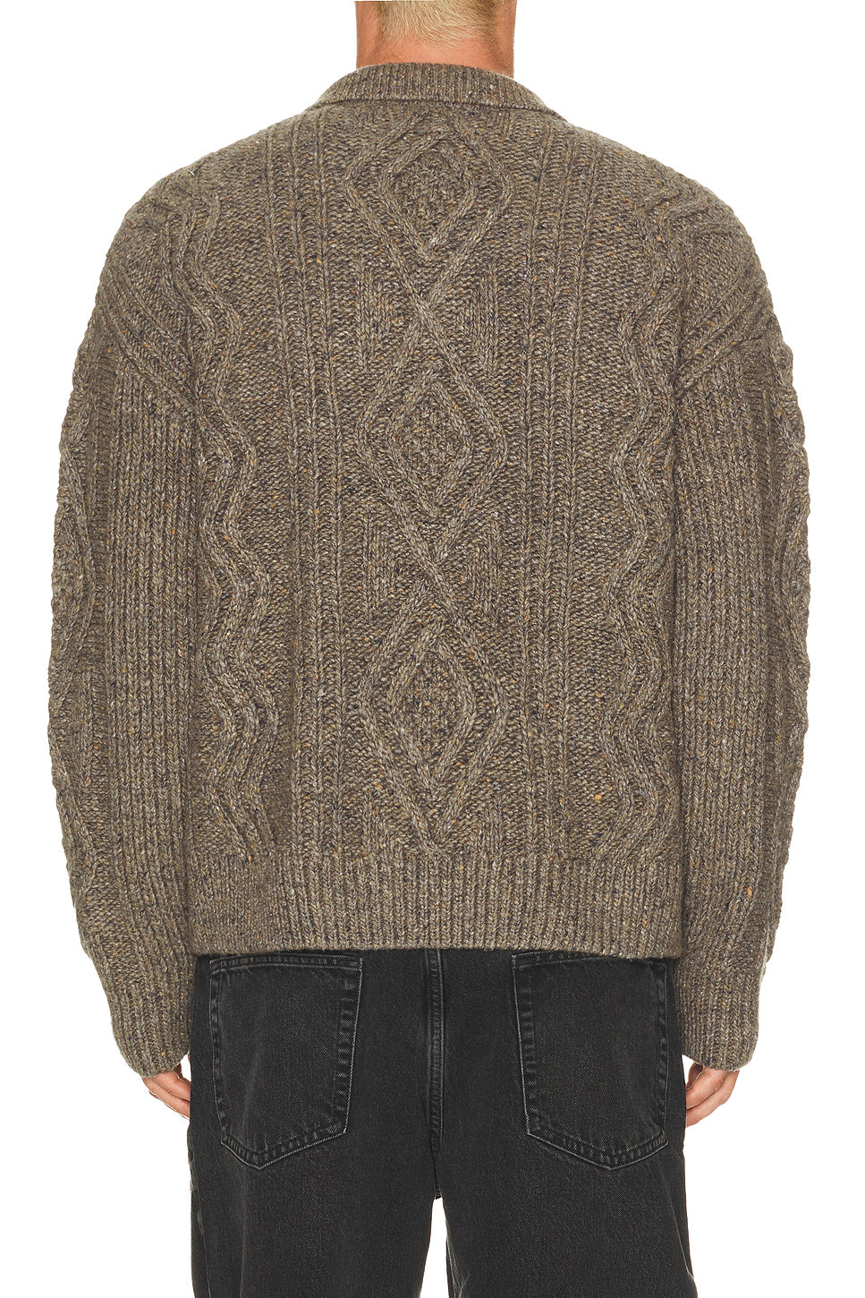 Cable Polo Sweater