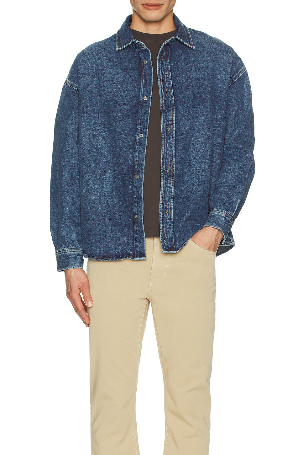 Relaxed Heavy Denim Shirt