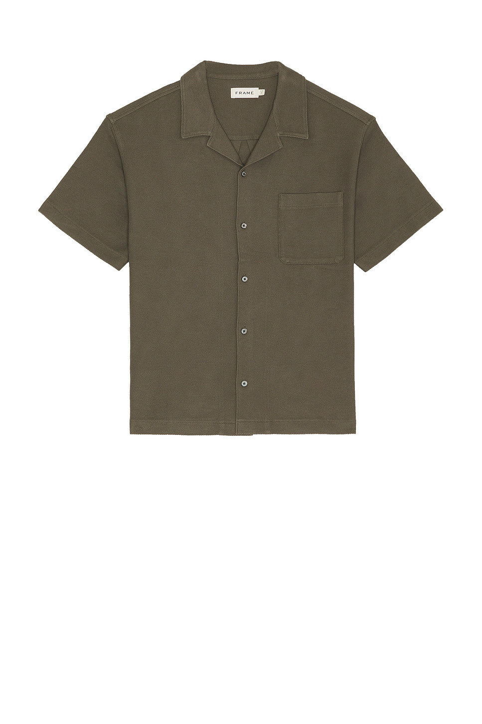 Jacquard Relaxed Camp Collared Shirt