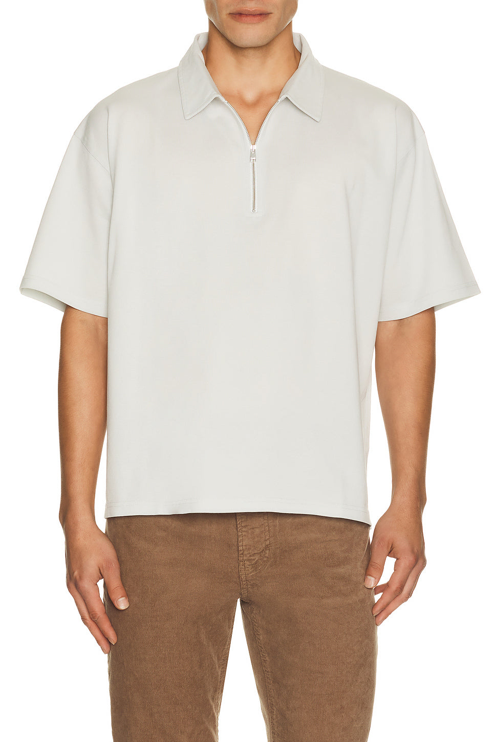 Half Zip Pique Polo