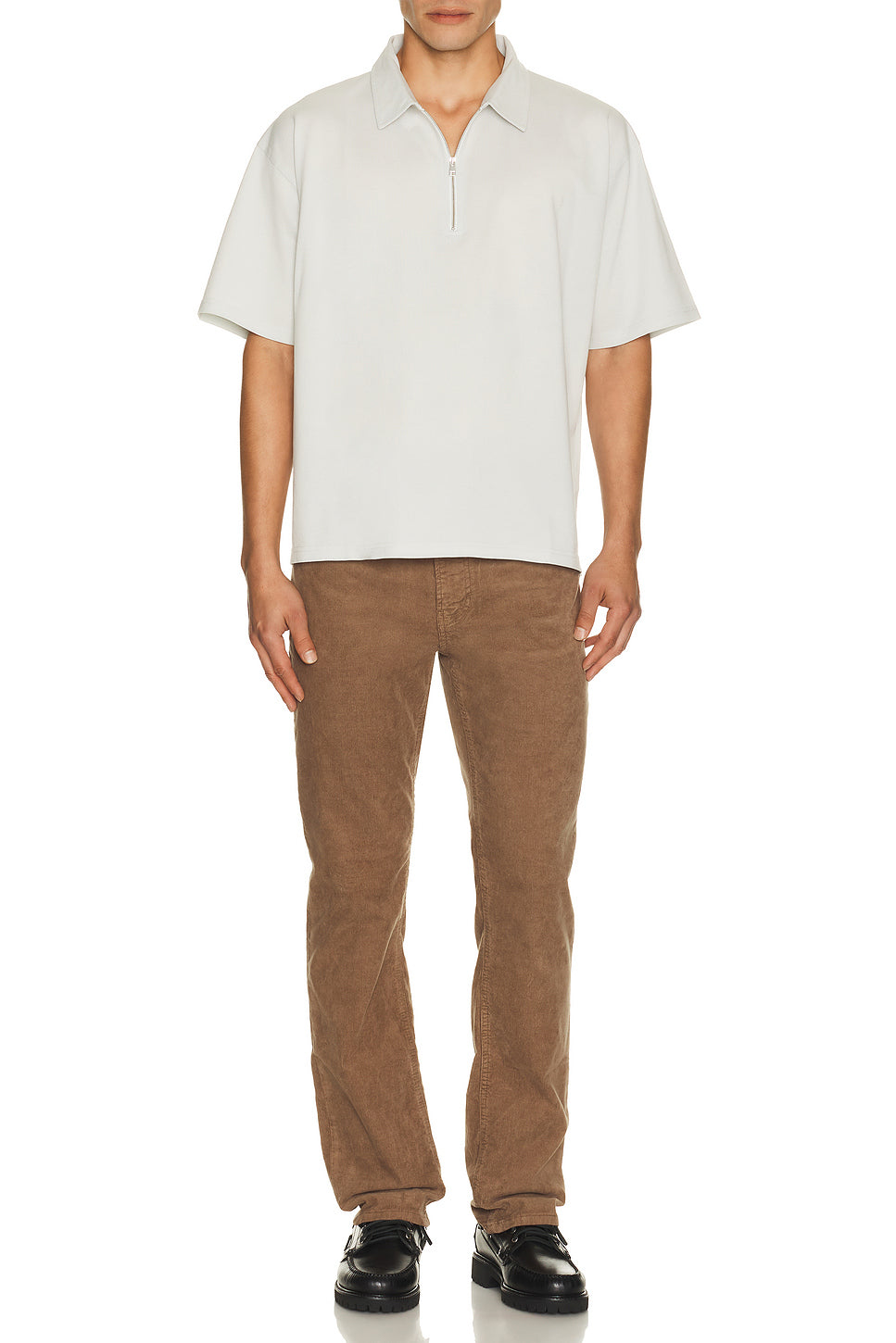 Half Zip Pique Polo