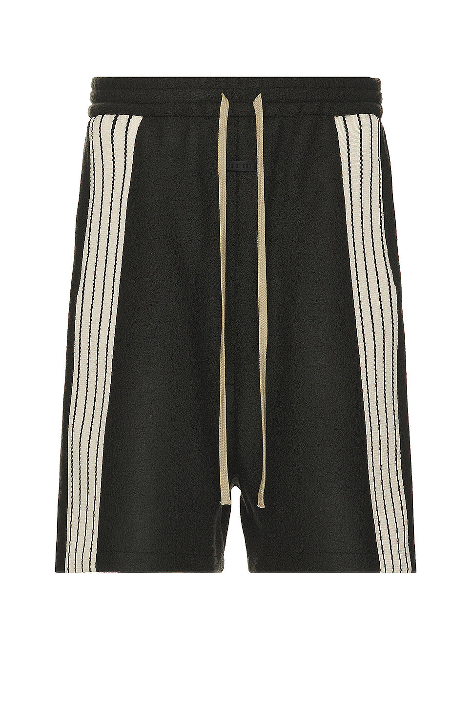 Coated Wool Side Stripe Relaxed Short