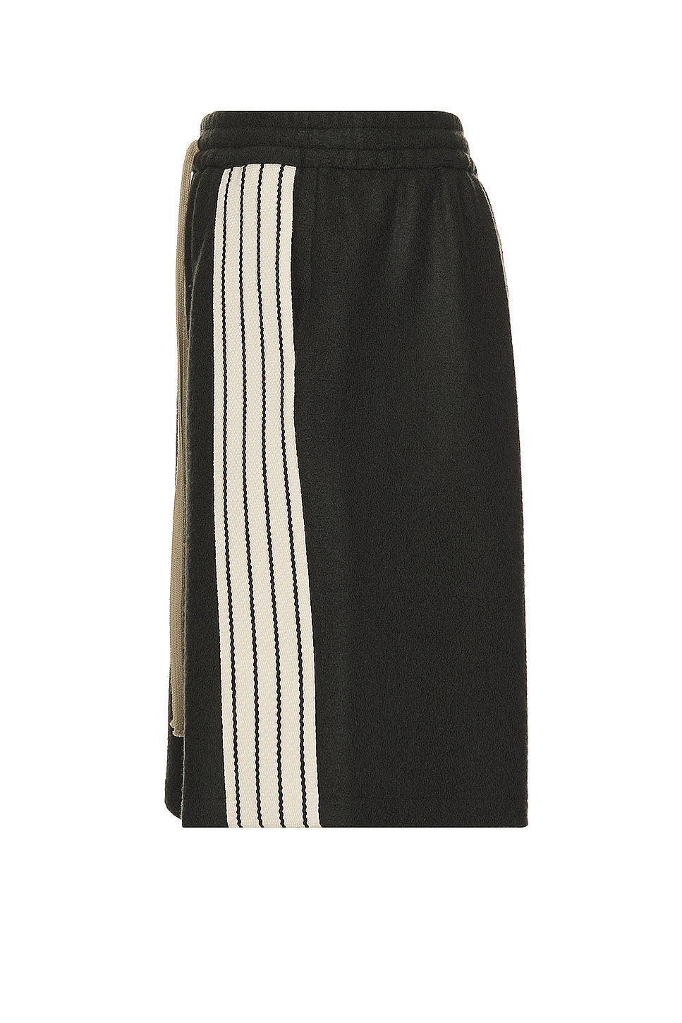 Coated Wool Side Stripe Relaxed Short