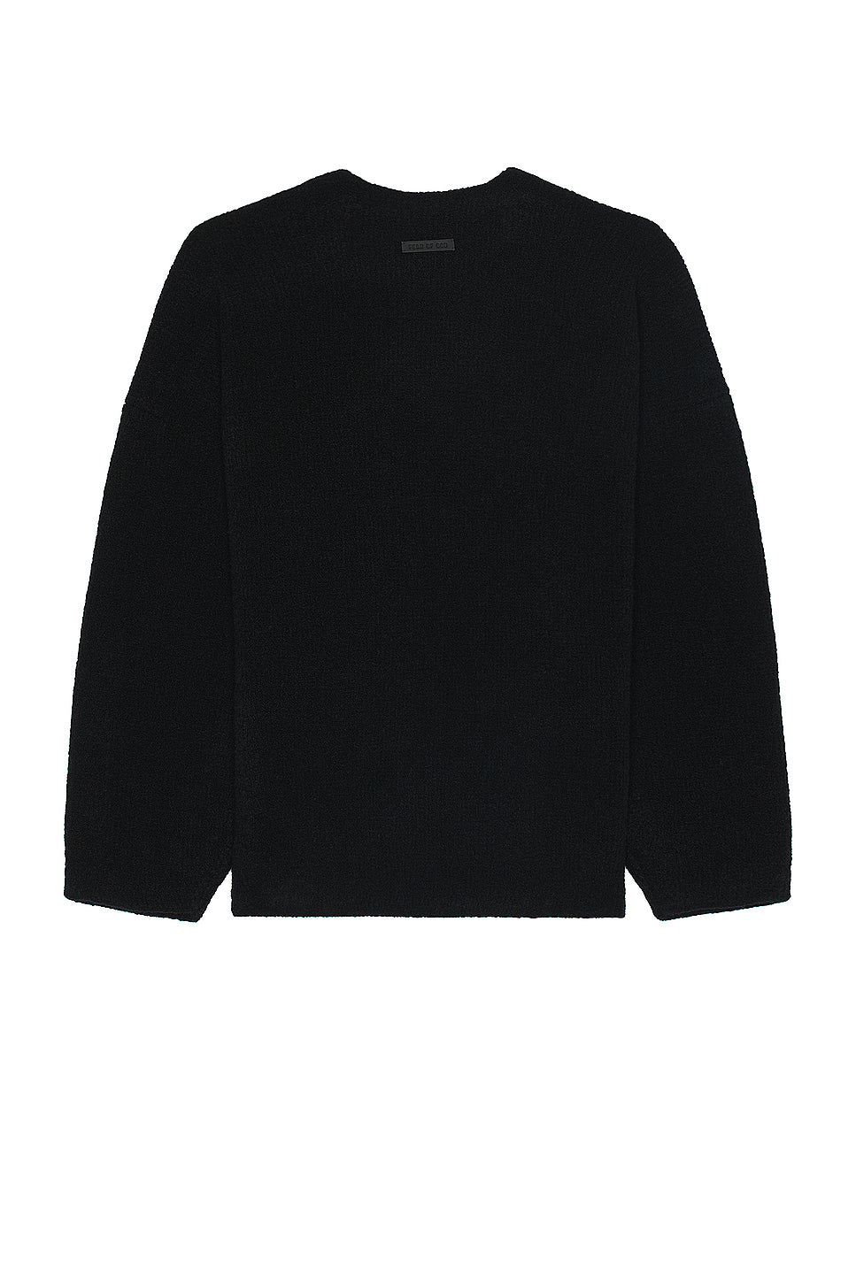 Boucle Straight Neck Relaxed Sweater