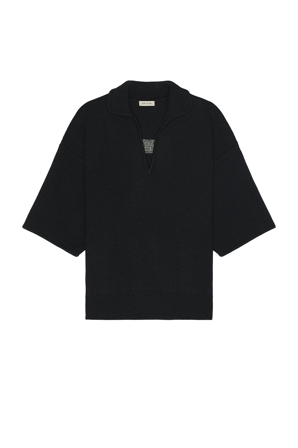 Wool Cashmere Blend Polo Sweater