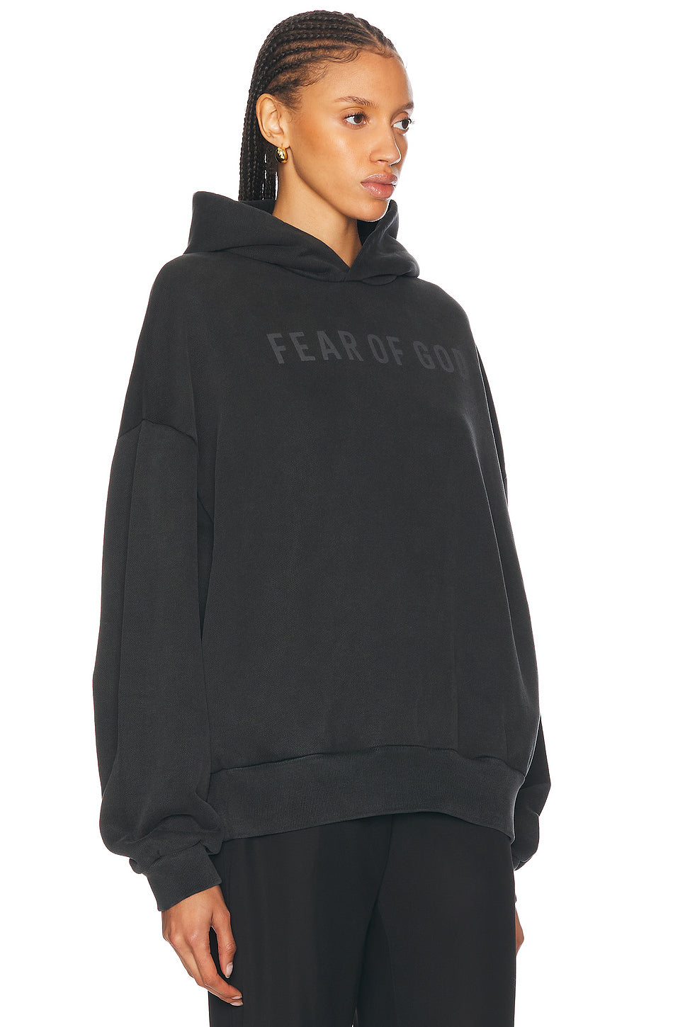 French Terry Overlapped Logo Hoodie