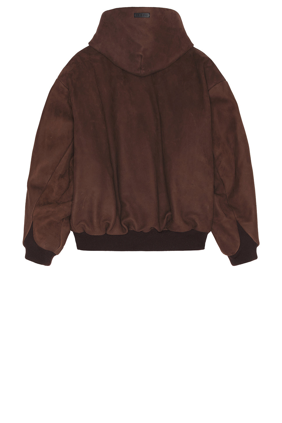 Heavy Suede Leather Hooded Bomber