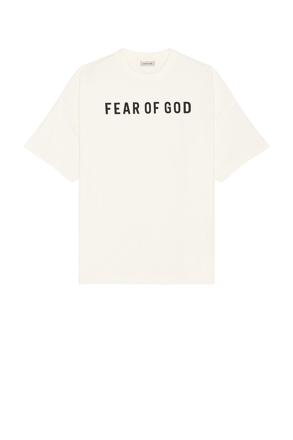 Short Sleeve Tee - Fear Of God Logo Black Print