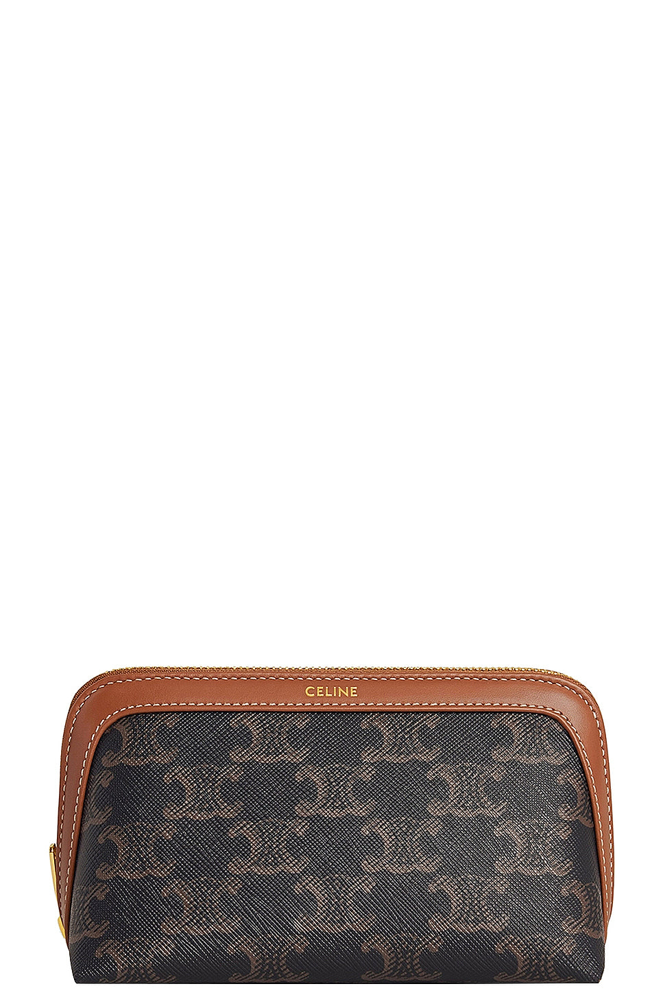 Celine Small Logo-Print Cowhide Cosmetic Bag