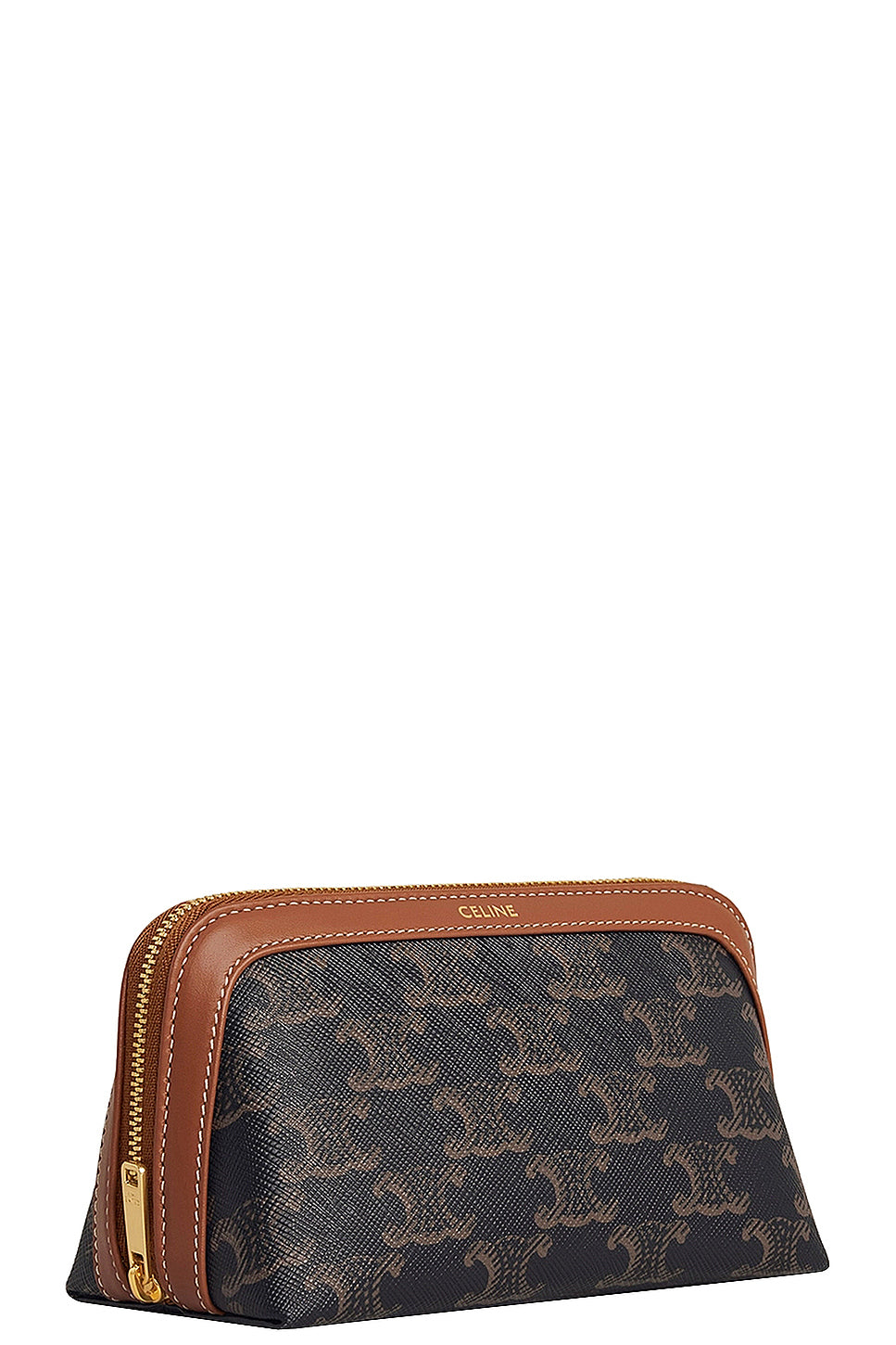 Celine Small Logo-Print Cowhide Cosmetic Bag