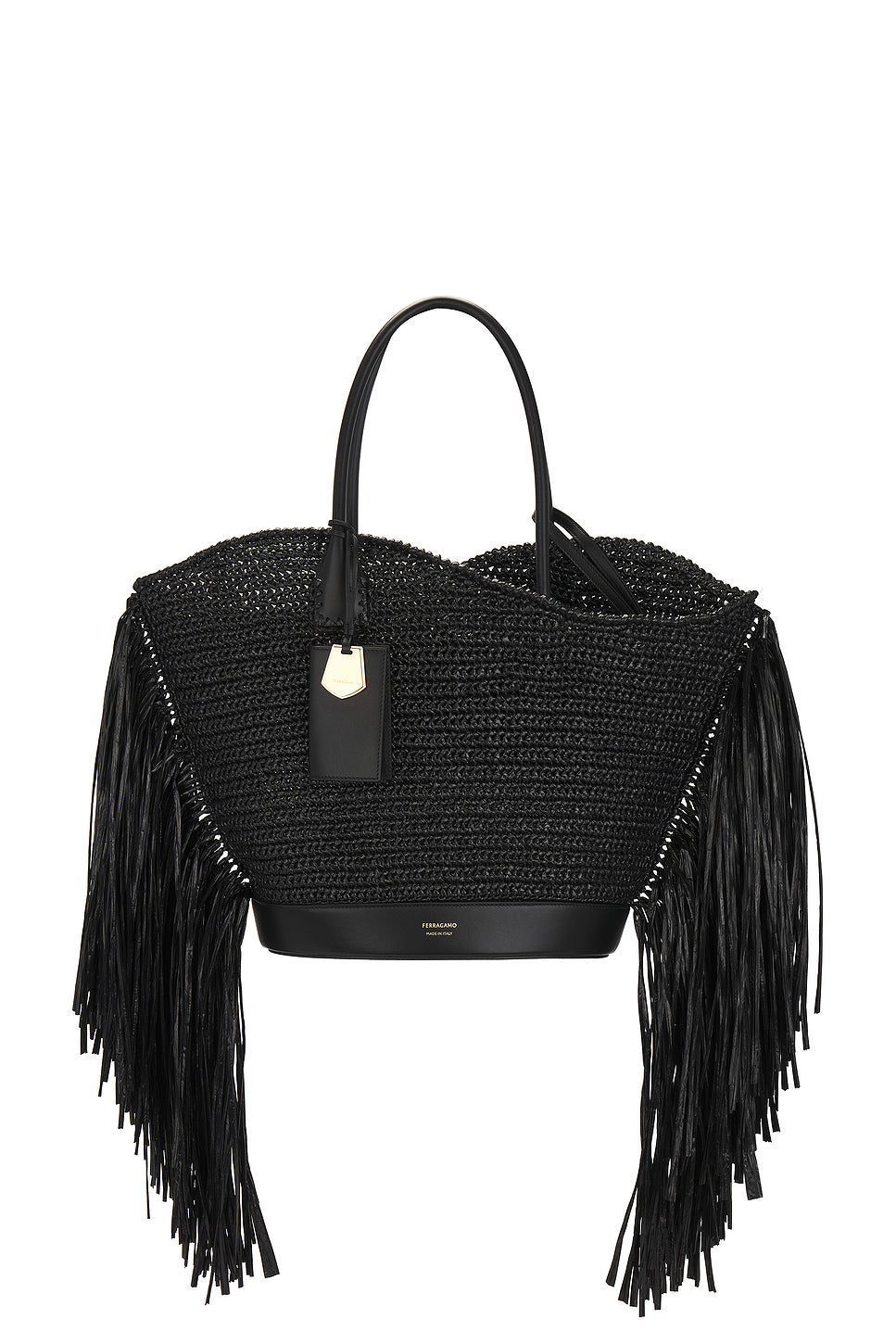 Fringe Cutout Tote Bag