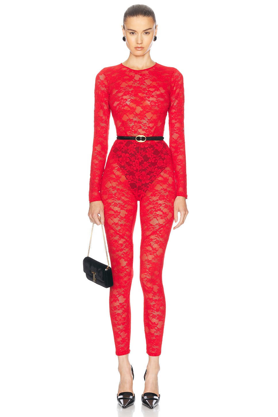 Le Stretch Lace Catsuit