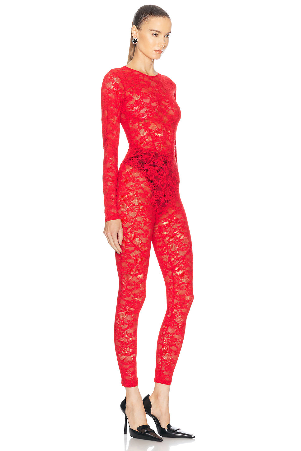 Le Stretch Lace Catsuit