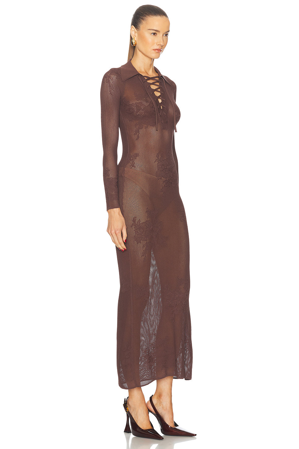 Lace Pointelle Maxi Dress