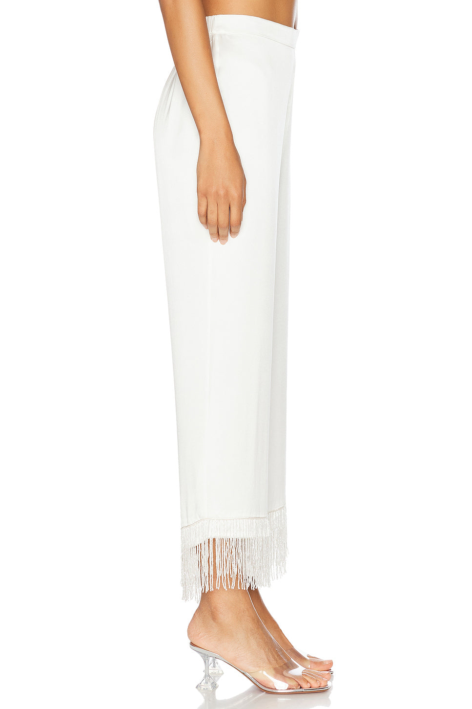 X Galia Lahav Beaded Fringe Silk Pant