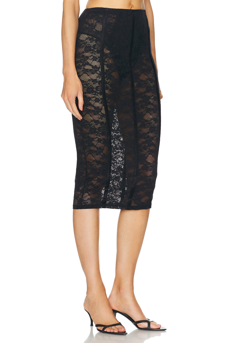 Le Stretch Lace Pencil Skirt