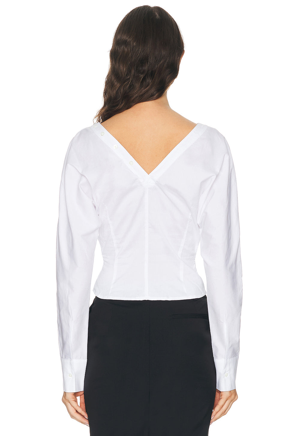 Ruched Poplin Shirt