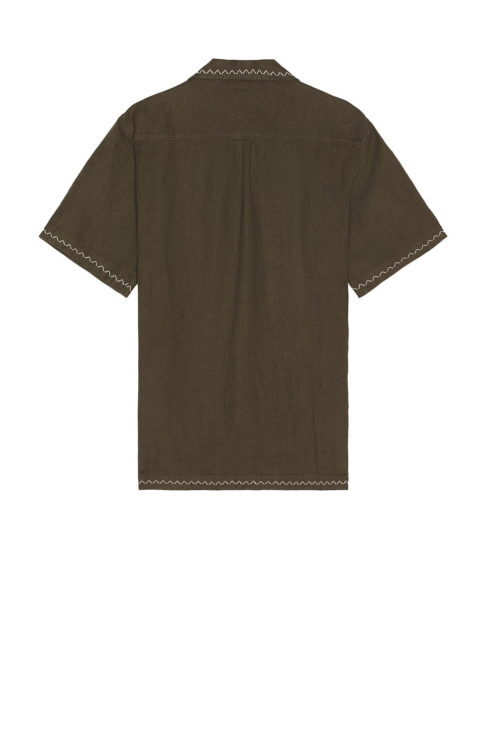 Flavio Palmeira Embroidered Linen Shirt