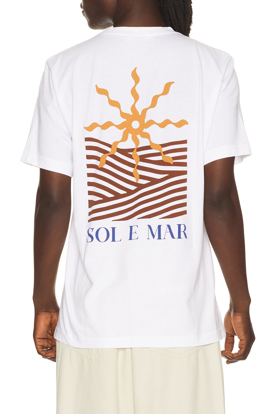 Dinis Cotton Sol E Mar Print T-Shirt